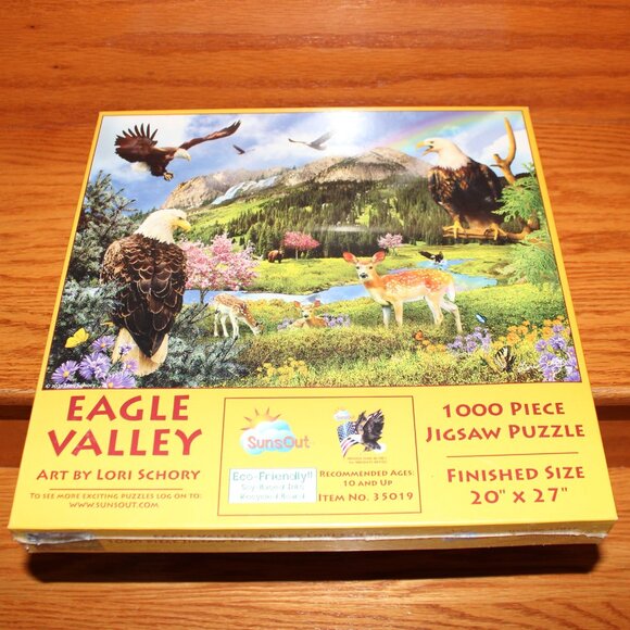 3/$55❤️new sealed EAGLE VALLEY by Lori Schory SunsOut 1000 pc puzzle Made in USA - Picture 8 of 9